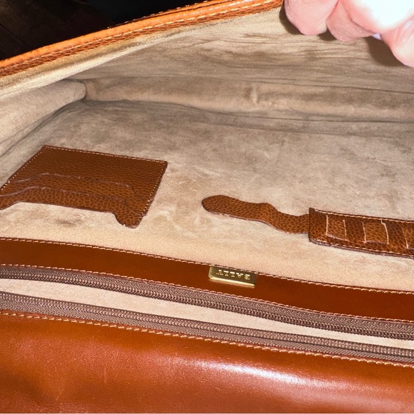 BALLY Vintage Italian Leather Briefcase Cognac Executive Lock Case - Collector - Picture 15 of 15